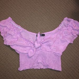 Light purple crop top